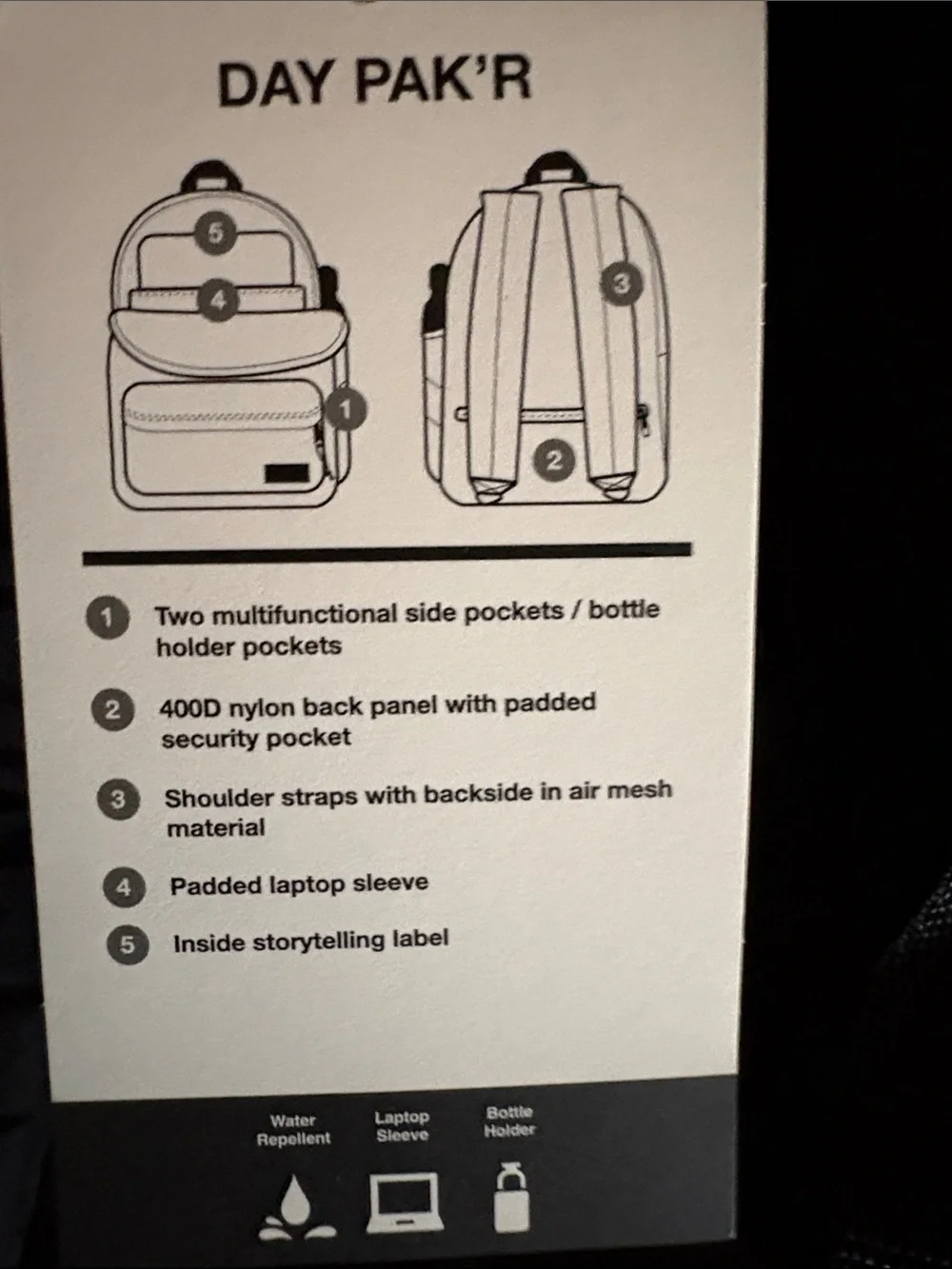 Eastpak Black Backpack with White Peanuts Graphic